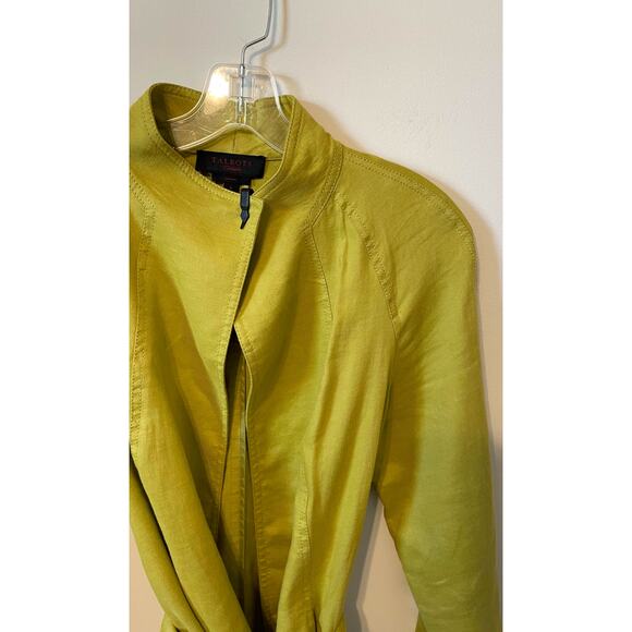 Talbots Collection Linen Wrap Jacket Green Size 6 - Picture 4 of 7
